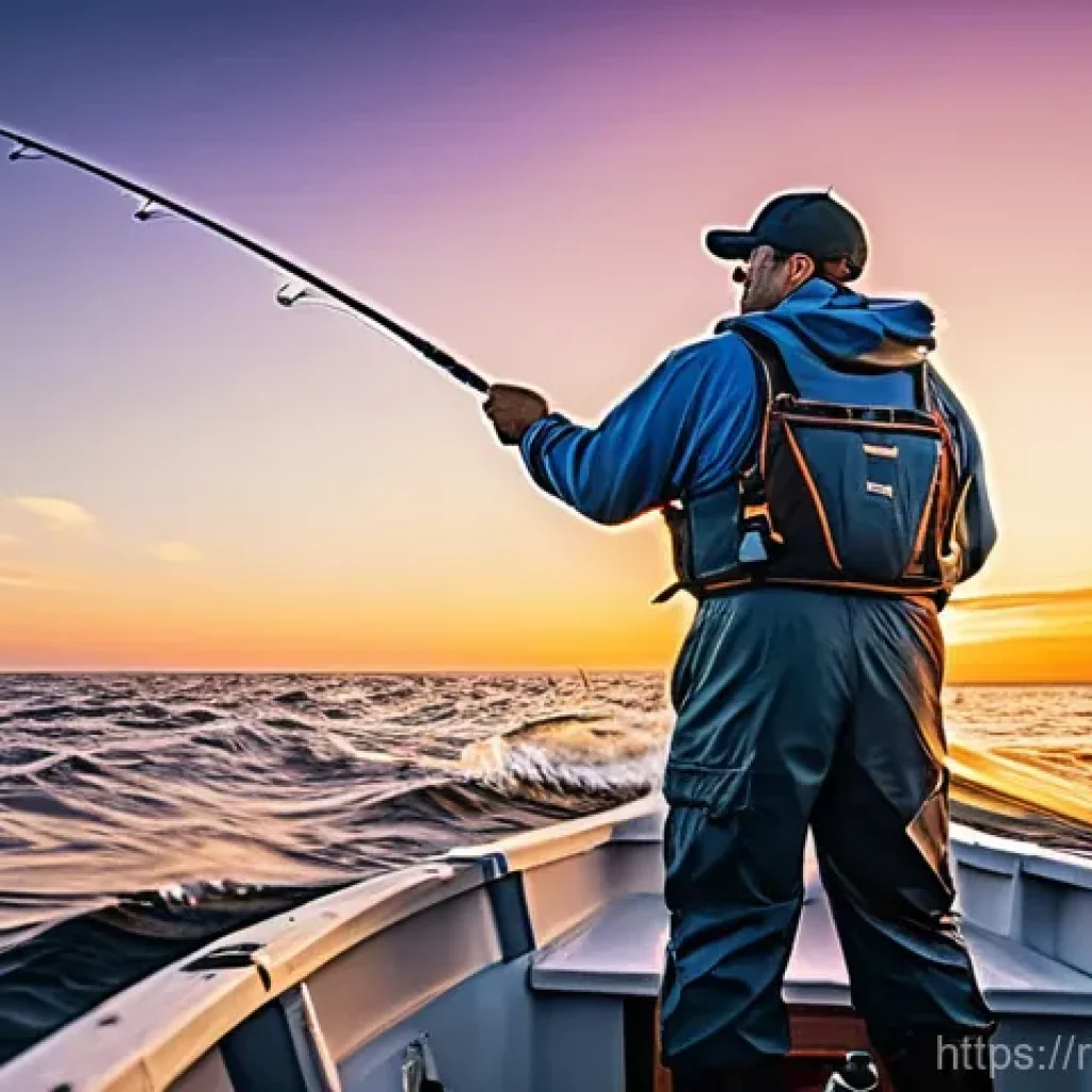 바다낚시와 민물낚시의 차이 - Adrenaline-Pumping Marine Fishing Adventure**

A dynamic, wide-angle shot of a male angler in his mi...